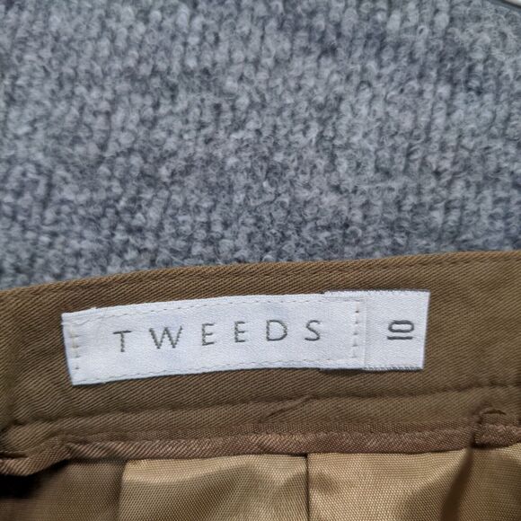 Vintage Tweeds Brand Womens Skirt Brown Size 10 Wool Blend 17" Length - Picture 11 of 12
